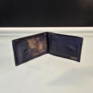 Vintage Lastrucci Firenze Genuine Leather Navy Blue Bifold Wallet Made In Italy